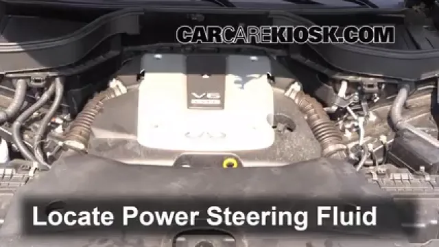 2013 Infiniti FX37 3.7L V6 Liquide de direction assistée Vérifier le niveau de liquide